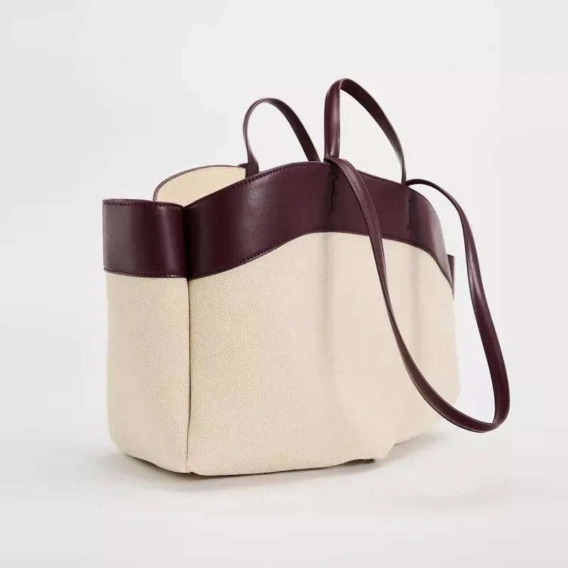 BORSA TOTE IN TELA - VIOLETA