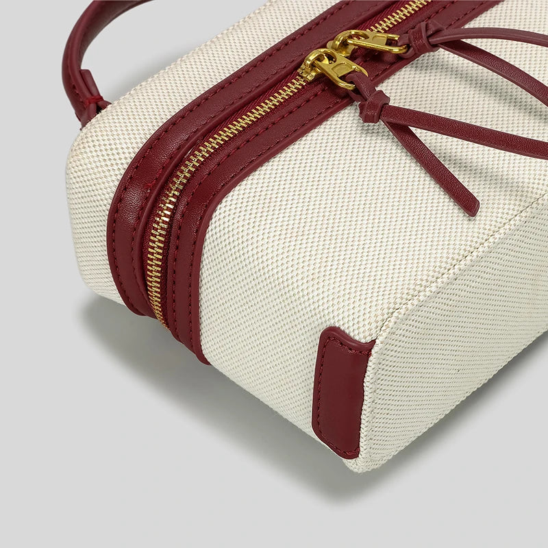 BORSA A TRACOLLA BOX IN TELA - FERNANDA