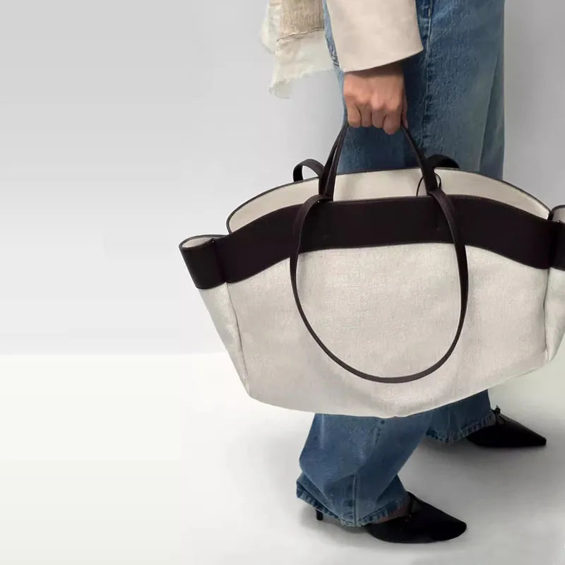 BORSA TOTE IN TELA - VIOLETA