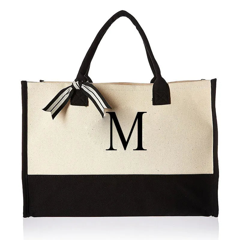 BORSA IN TELA PERSONALIZZATA CON INIZIALE
