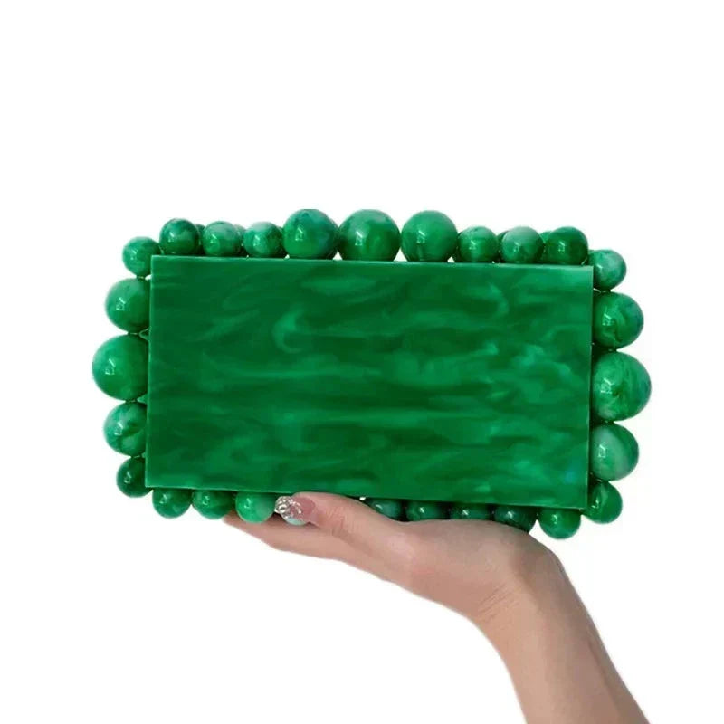 POCHETTE MARMORIZZATA IN ACRILICO