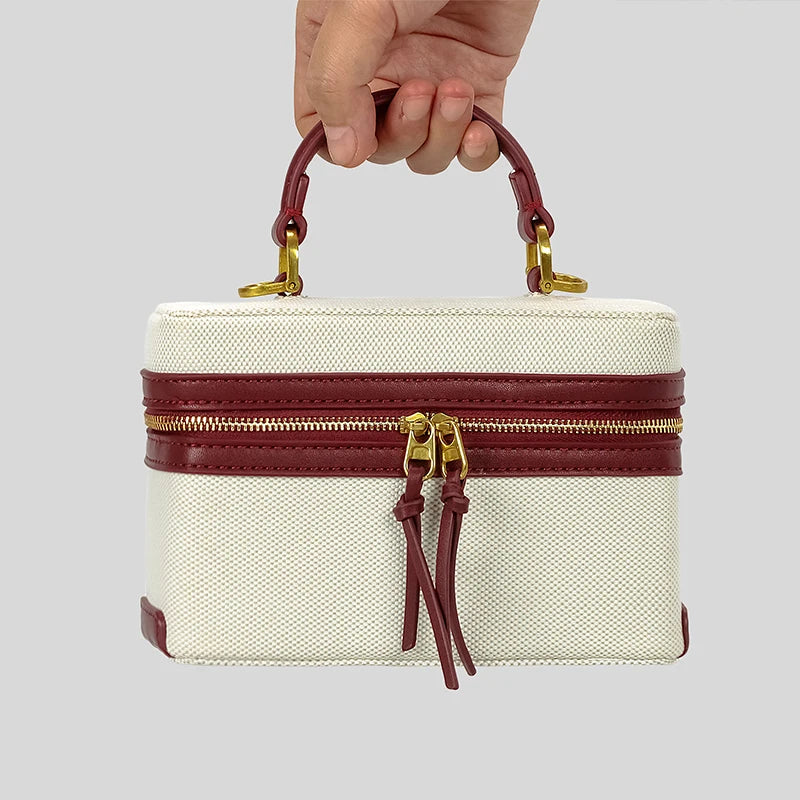 BORSA A TRACOLLA BOX IN TELA - FERNANDA