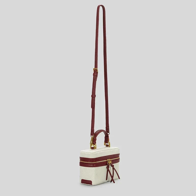 BORSA A TRACOLLA BOX IN TELA - FERNANDA