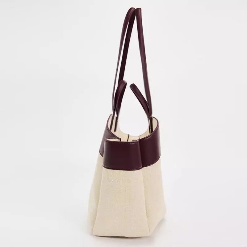 BORSA TOTE IN TELA - VIOLETA