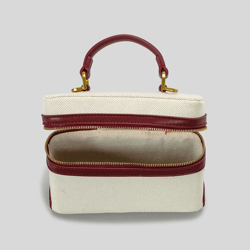 BORSA A TRACOLLA BOX IN TELA - FERNANDA