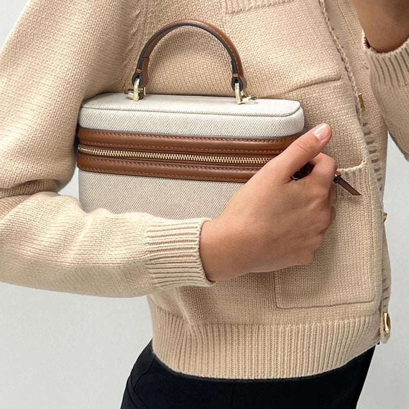 BORSA A TRACOLLA BOX IN TELA - FERNANDA