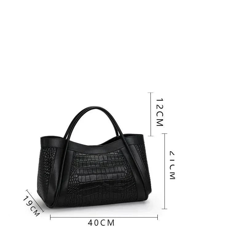 BORSA MEDIA IN PELLE - CHLOE CROCO