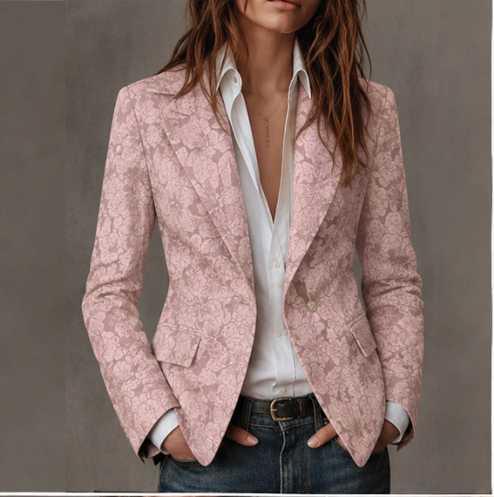 Michela | Slim Cashmere Jacquard Blazer