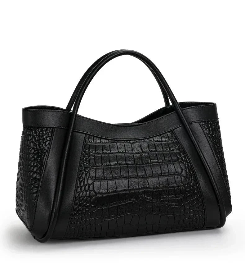 BORSA MEDIA IN PELLE - CHLOE CROCO