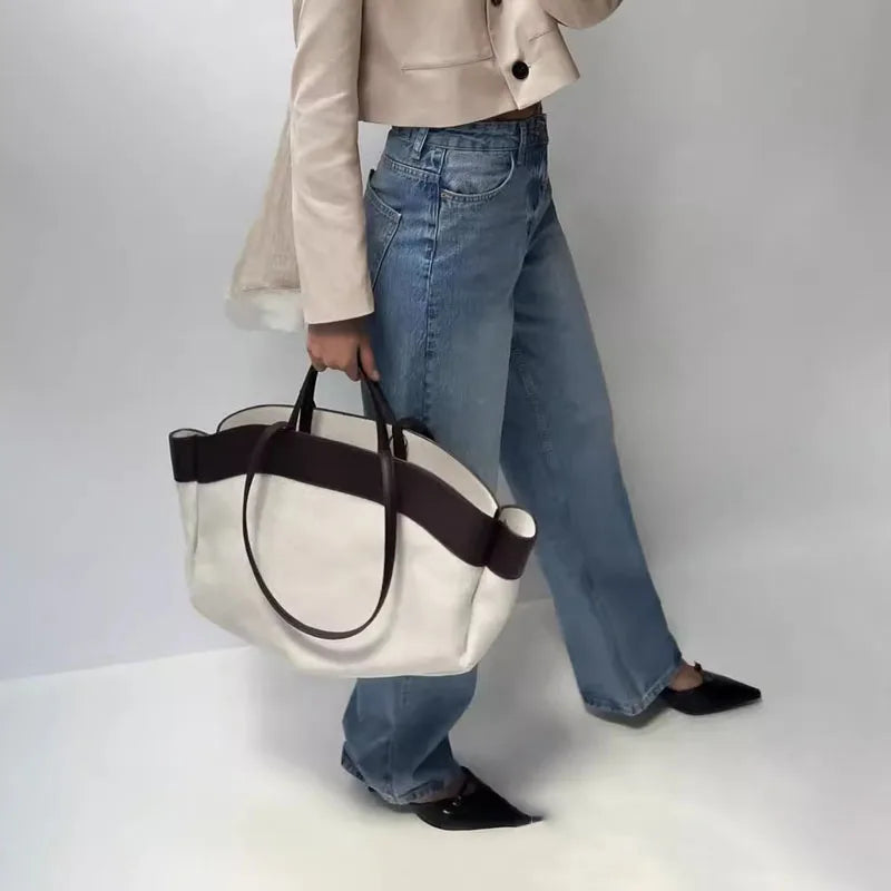 BORSA TOTE IN TELA - VIOLETA