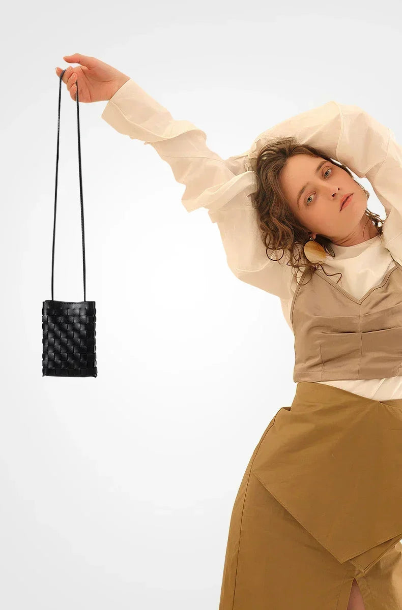 BORSA PORTA CELLULARE INTRECCIATA - JULIETTE