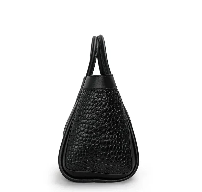 BORSA MEDIA IN PELLE - CHLOE CROCO