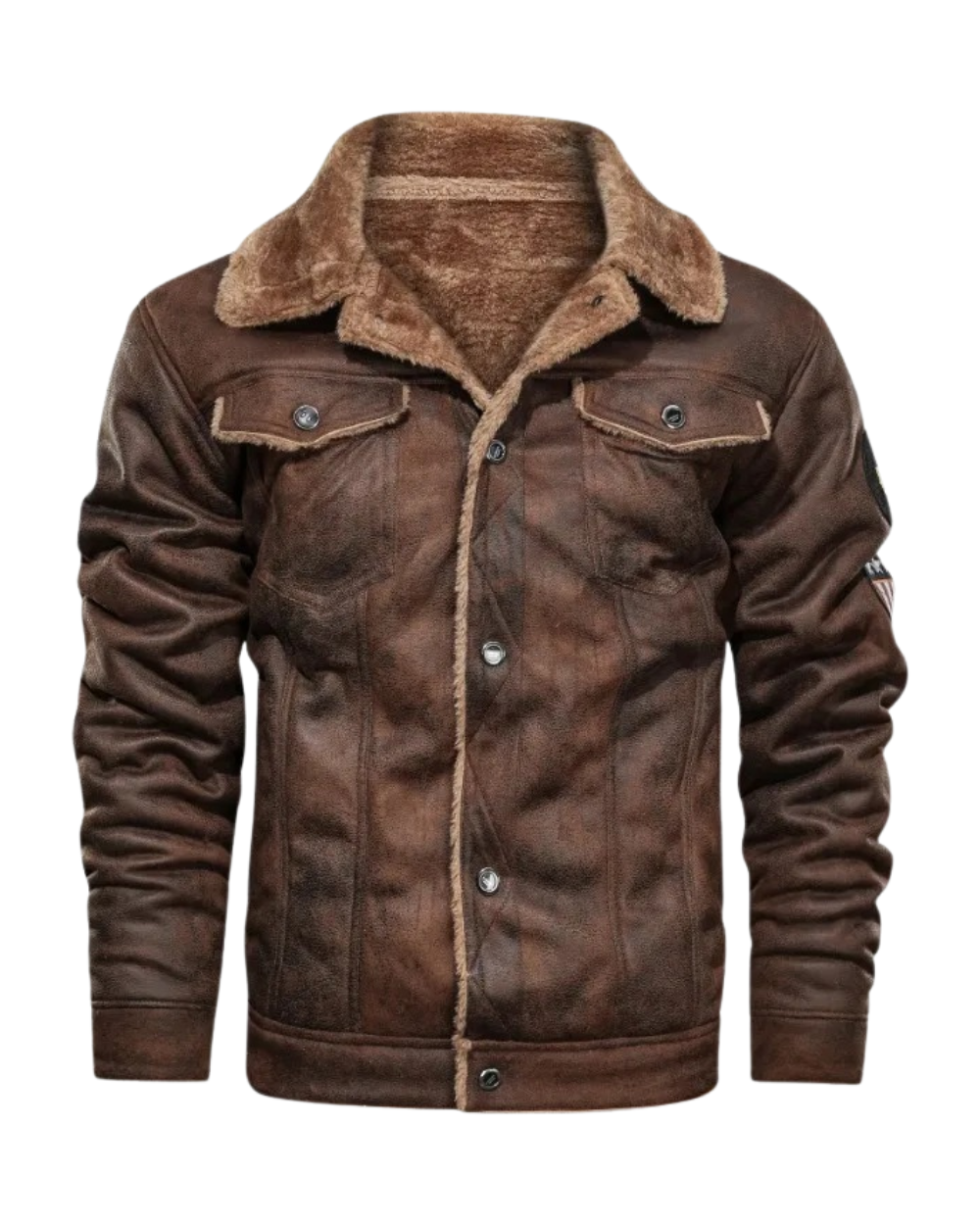 Nicolò | Fleece-Lined Leather Jacket
