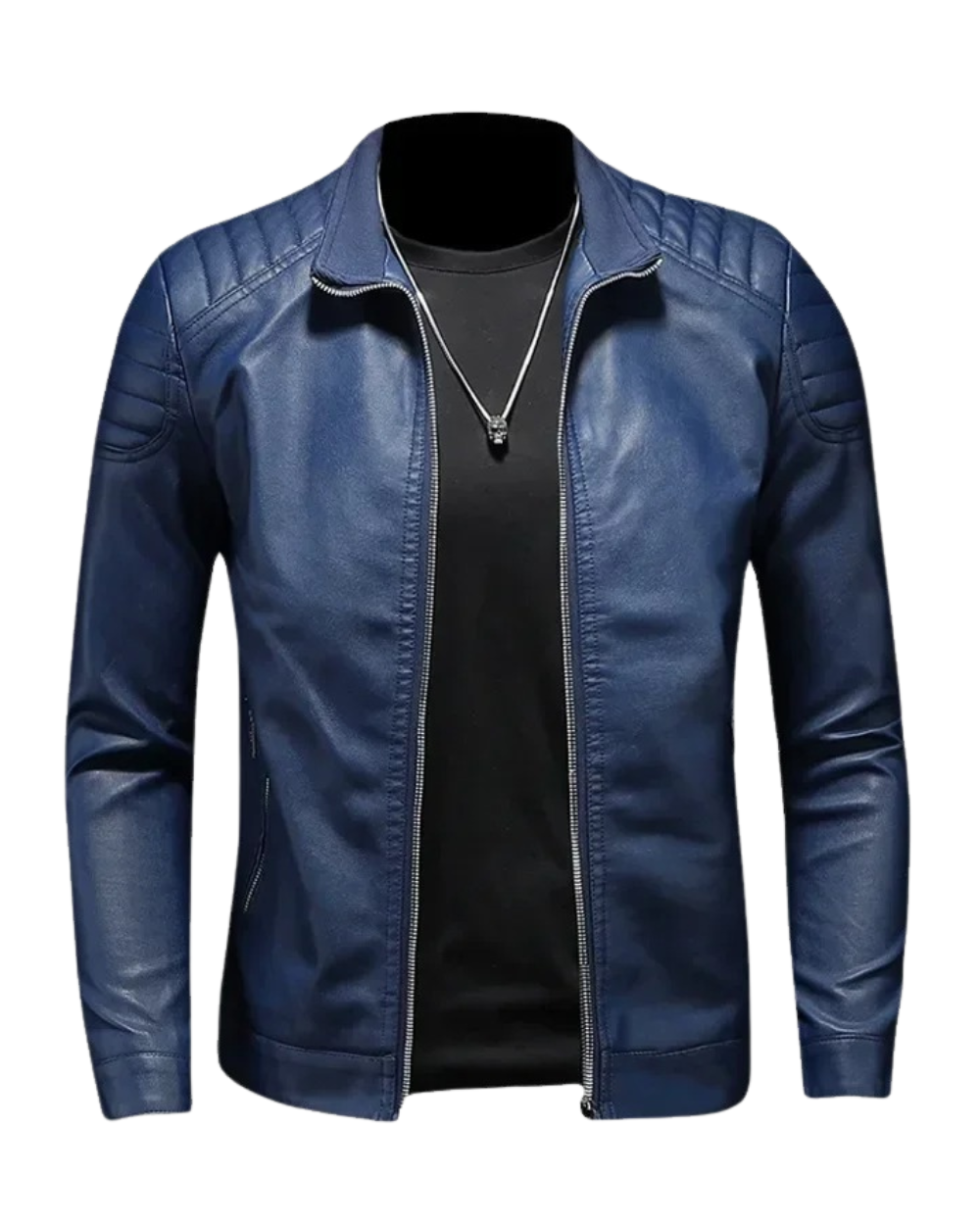 Alberto | High-Neck Leather Jacket
