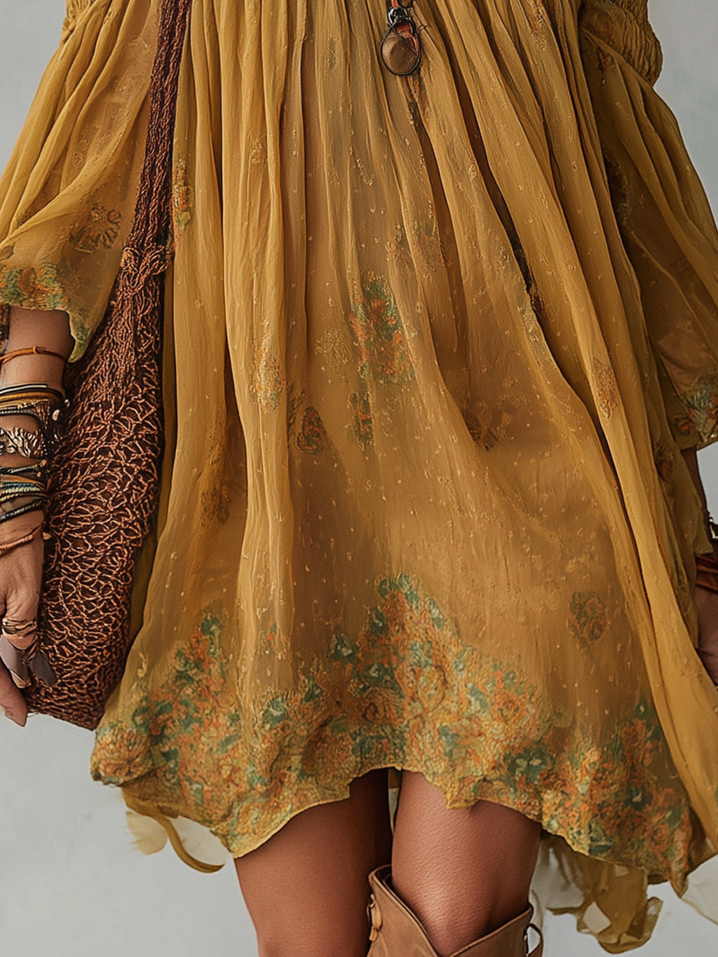 Jonquille | Yellow Floral Off-Shoulder Mini Dress