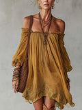 Jonquille | Yellow Floral Off-Shoulder Mini Dress