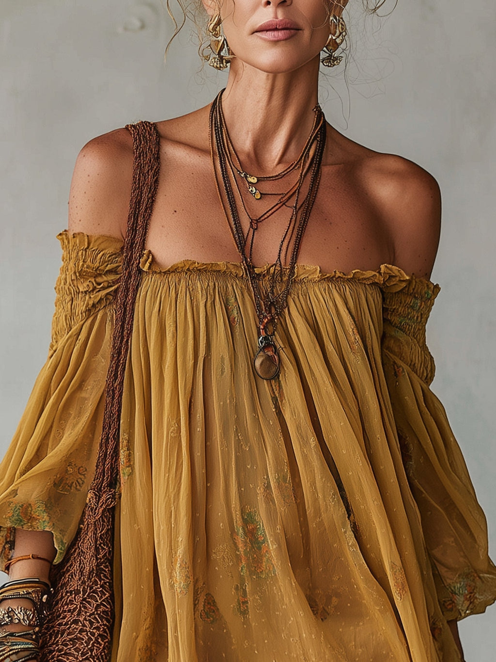 Jonquille | Yellow Floral Off-Shoulder Mini Dress
