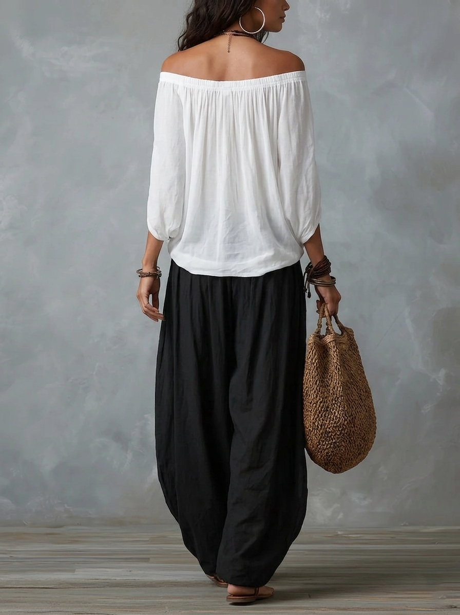 Aaliyah | Flowy Off-Shoulder Set