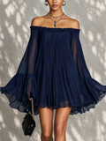 Ondine | Off-Shoulder Bell-Sleeve Ruffle Mini Dress