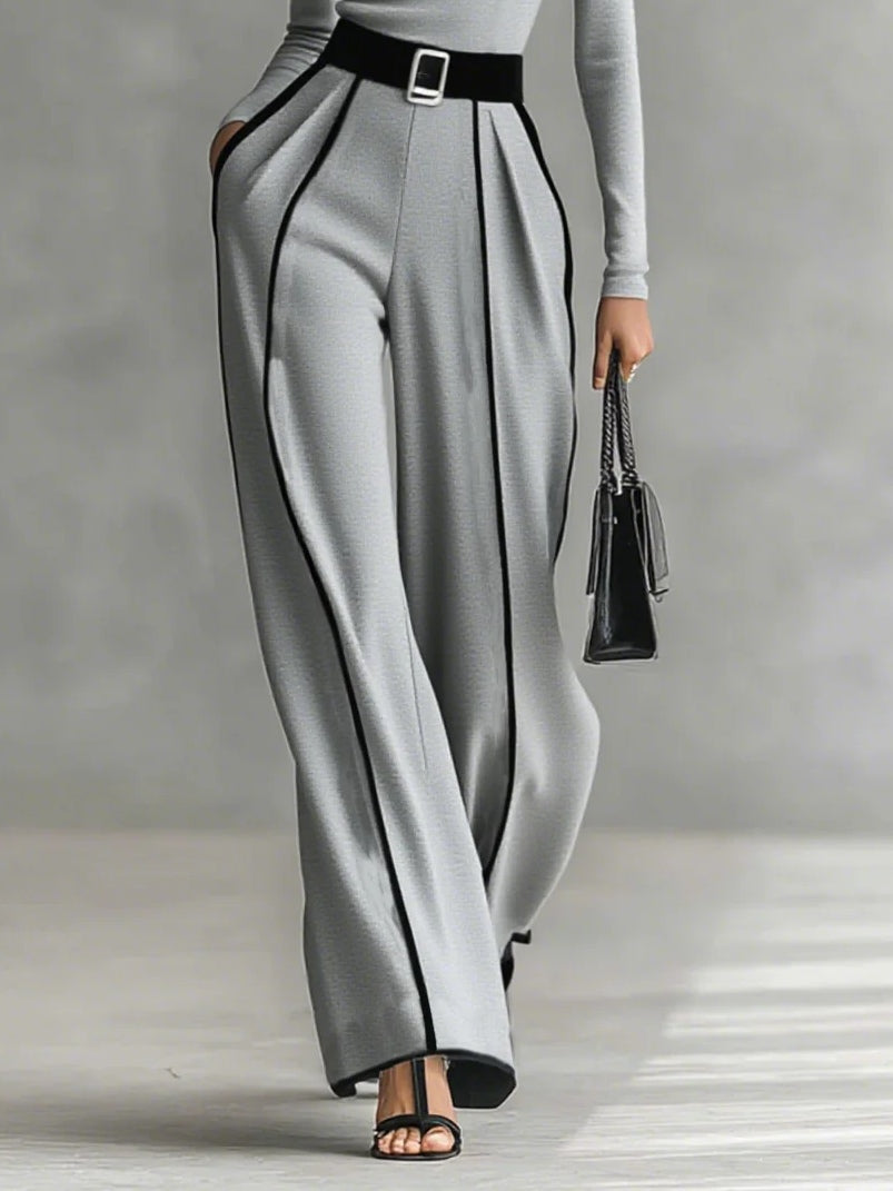 Marta - Top and Wide-Leg Pants Set with Belt