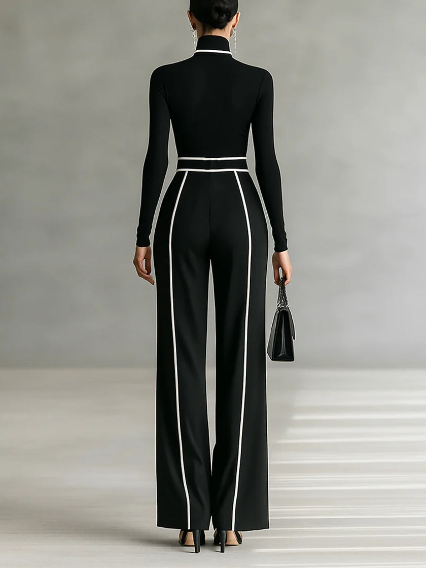 Marta - Top and Wide-Leg Pants Set with Belt