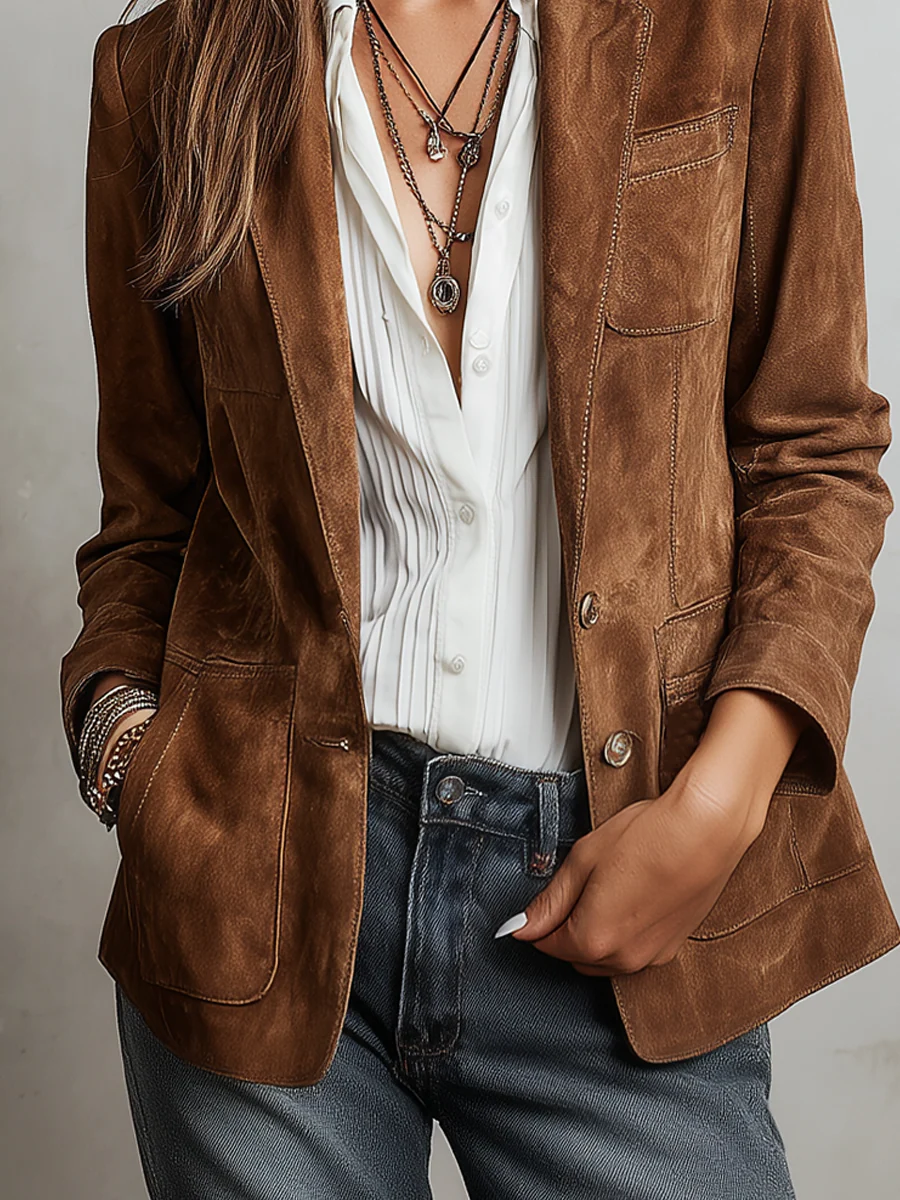 Lucia | Blazer Vintage Marrone