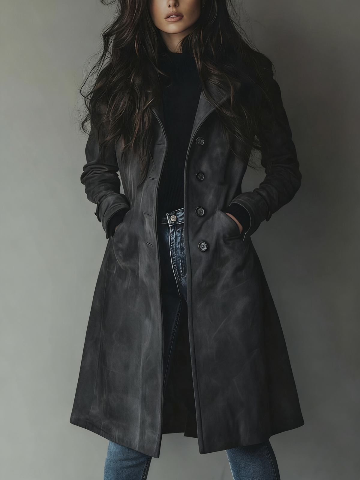 Eloisa | Trench Vintage in Scamosciato