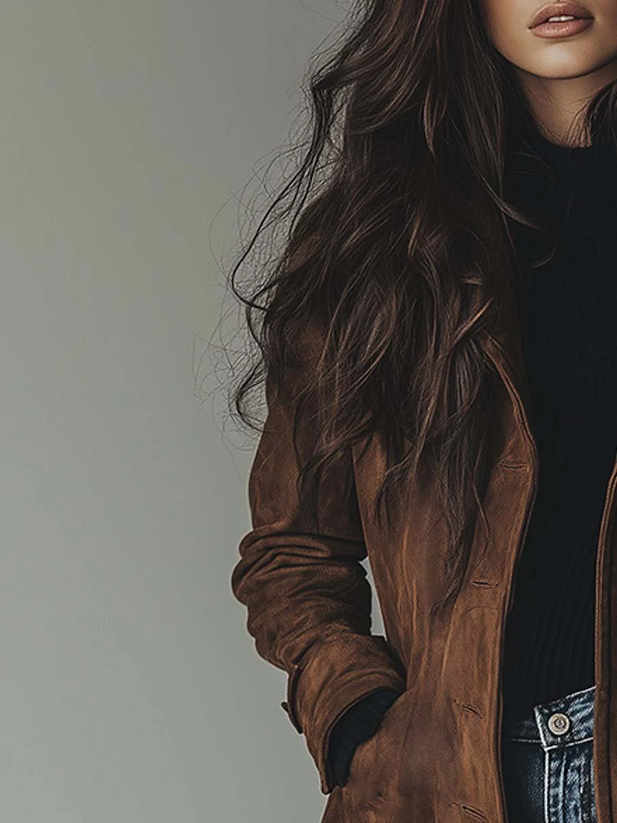 Eloisa | Trench Vintage in Scamosciato