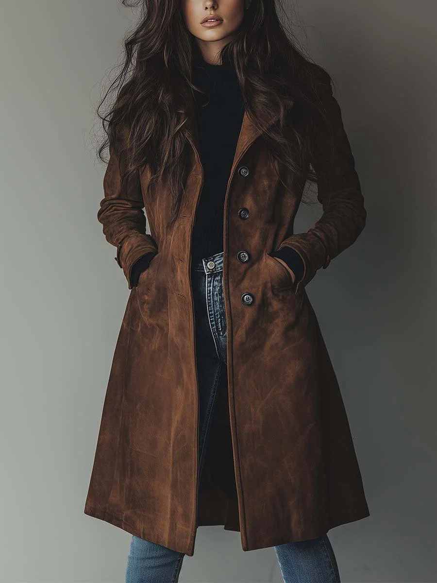 Eloisa | Trench Vintage in Scamosciato