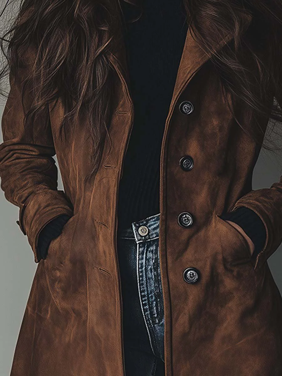 Eloisa | Trench Vintage in Scamosciato