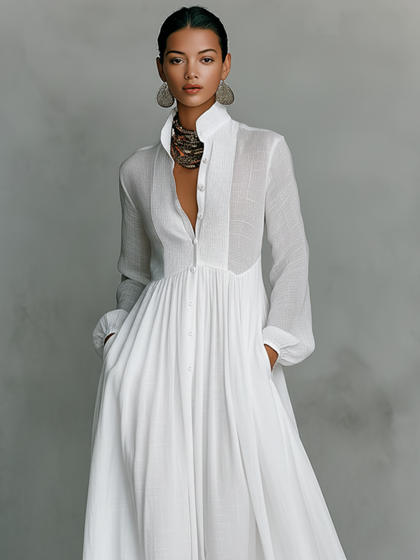 Maxi Cotton and Linen Dress