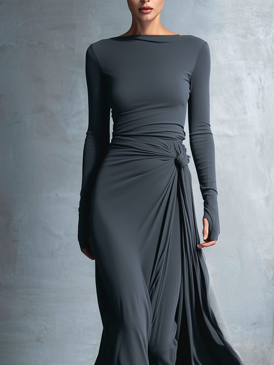 Naomie | Side-Knot Maxi Dress