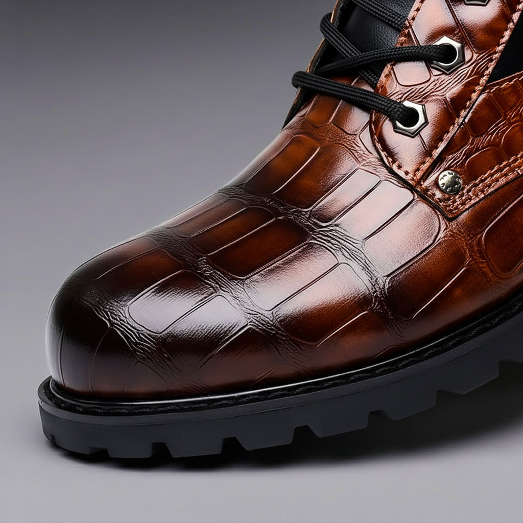 Chase | Stivali in Pelle Goffrata