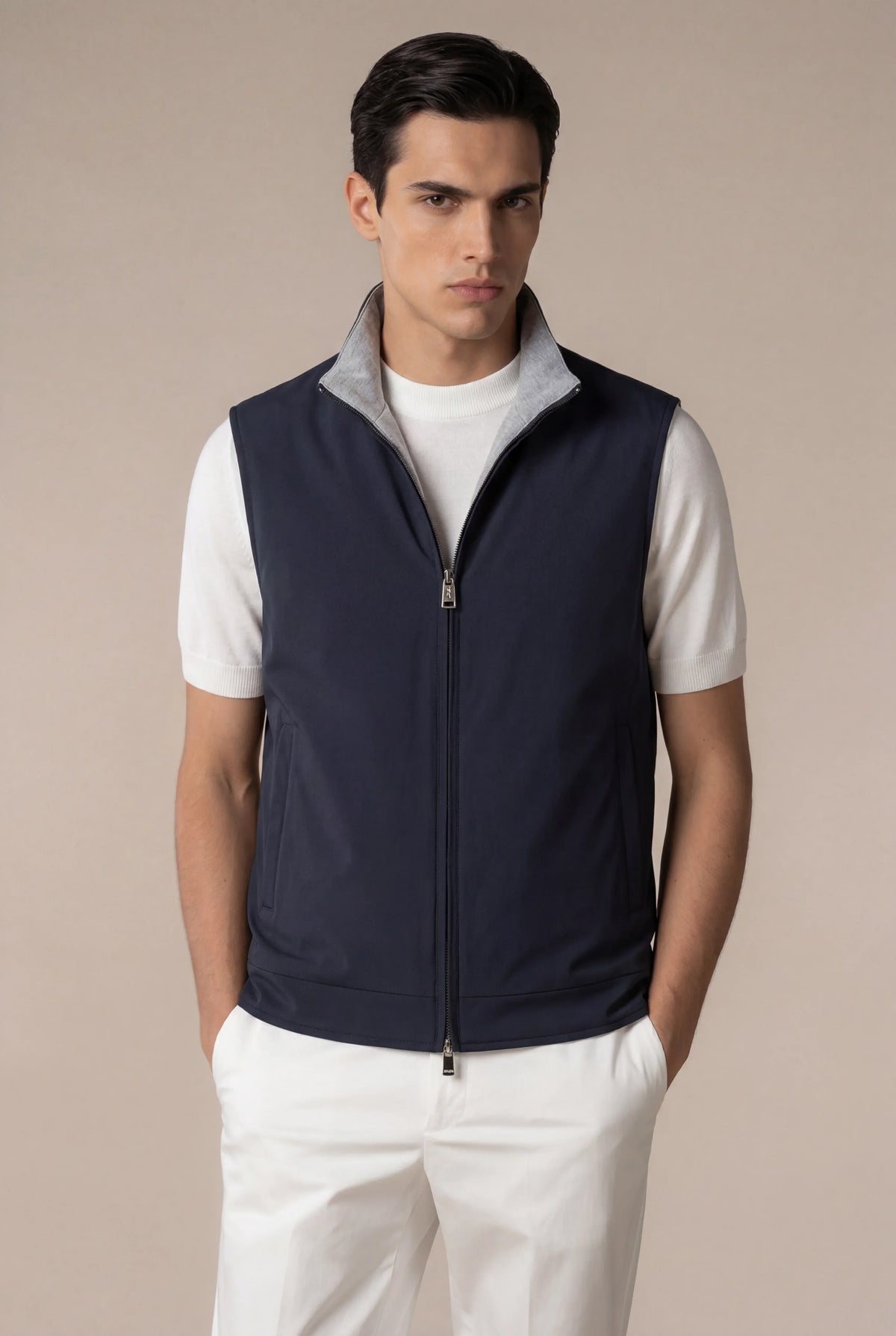 Navy blue thermal vest