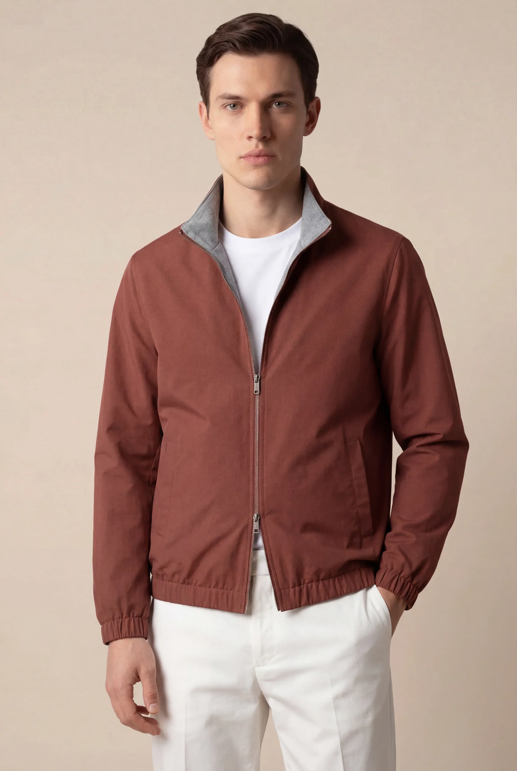 Terracotta technical jacket