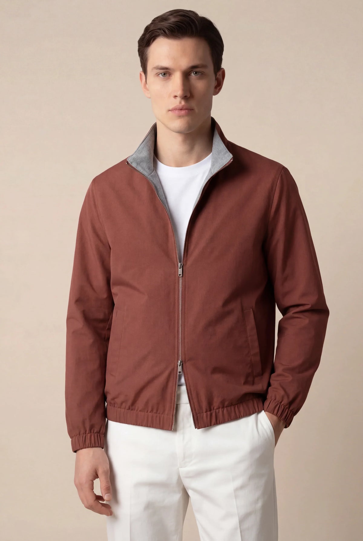 Terracotta technical jacket