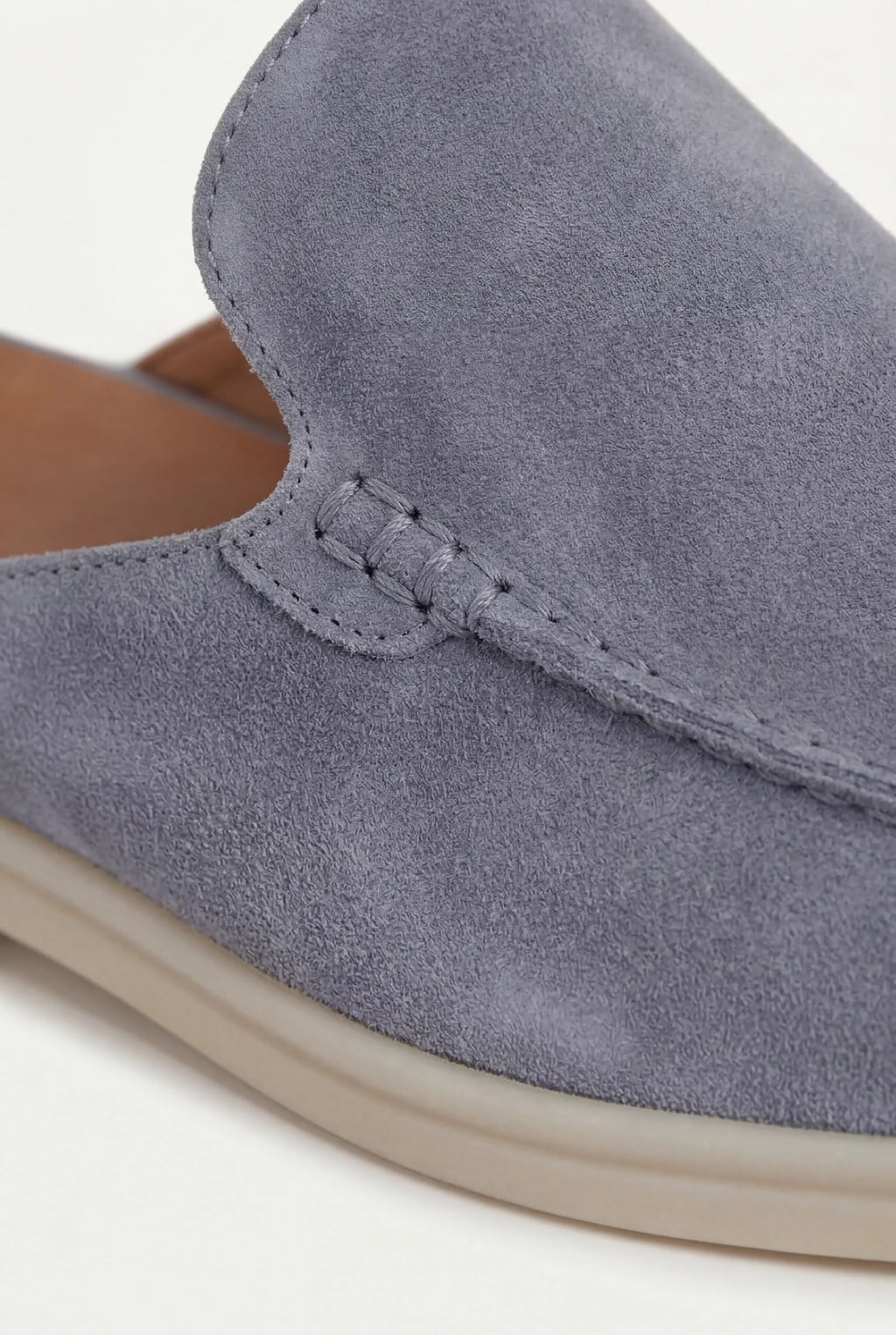 Blue suede loafer