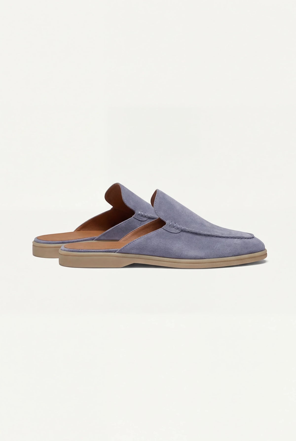 Blue suede loafer