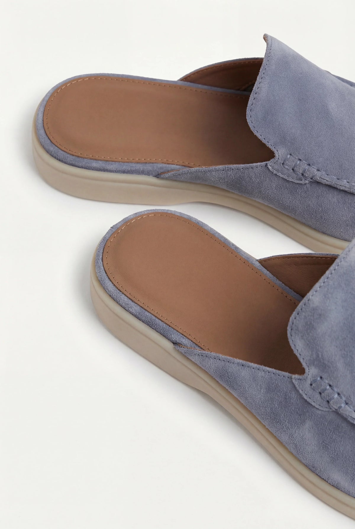 Blue suede loafer
