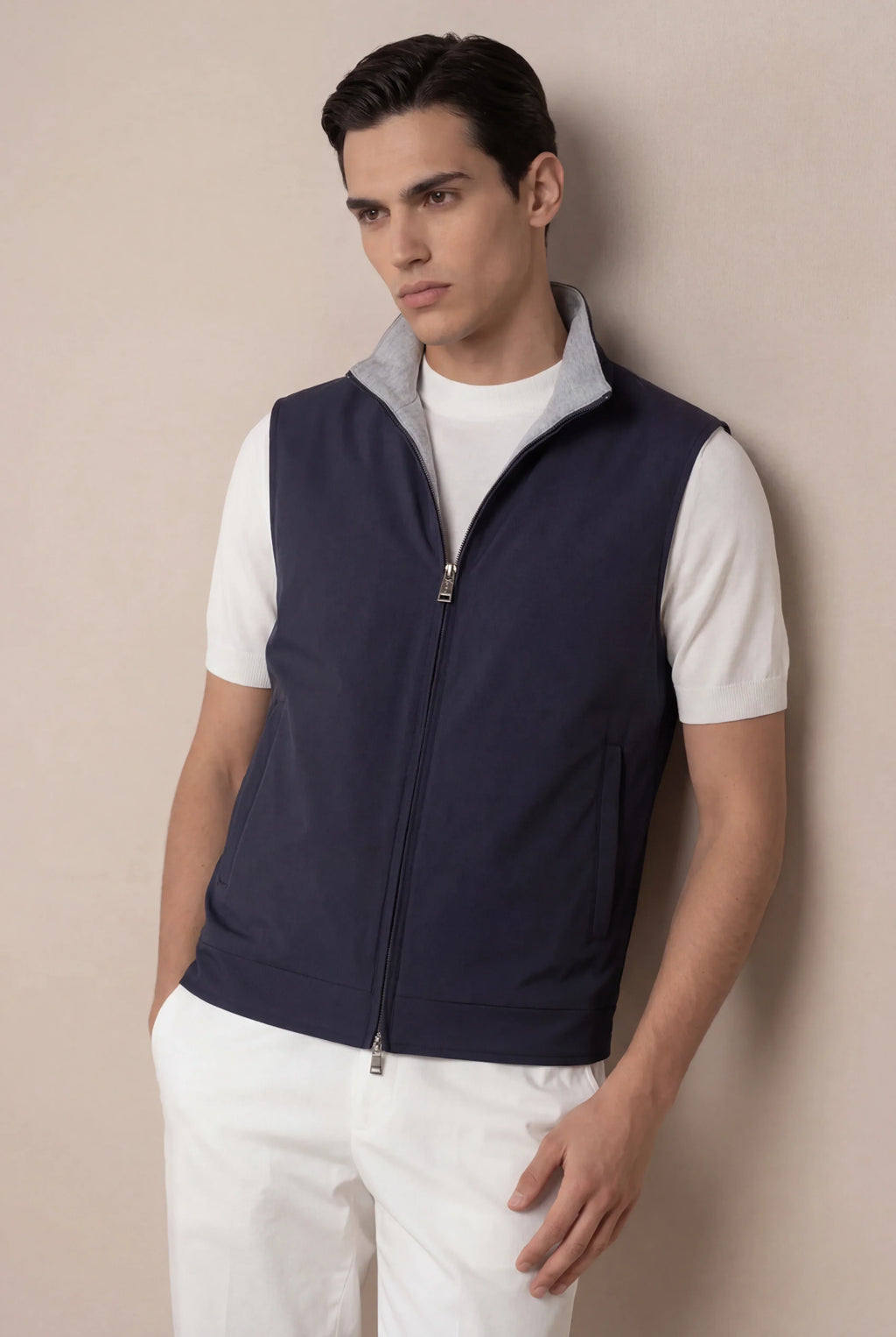 Navy blue thermal vest