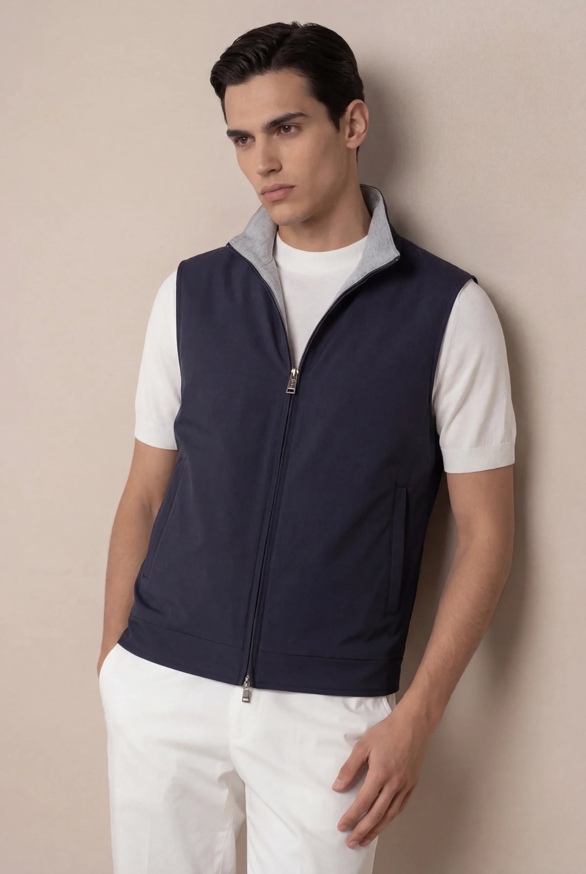 Navy blue thermal vest