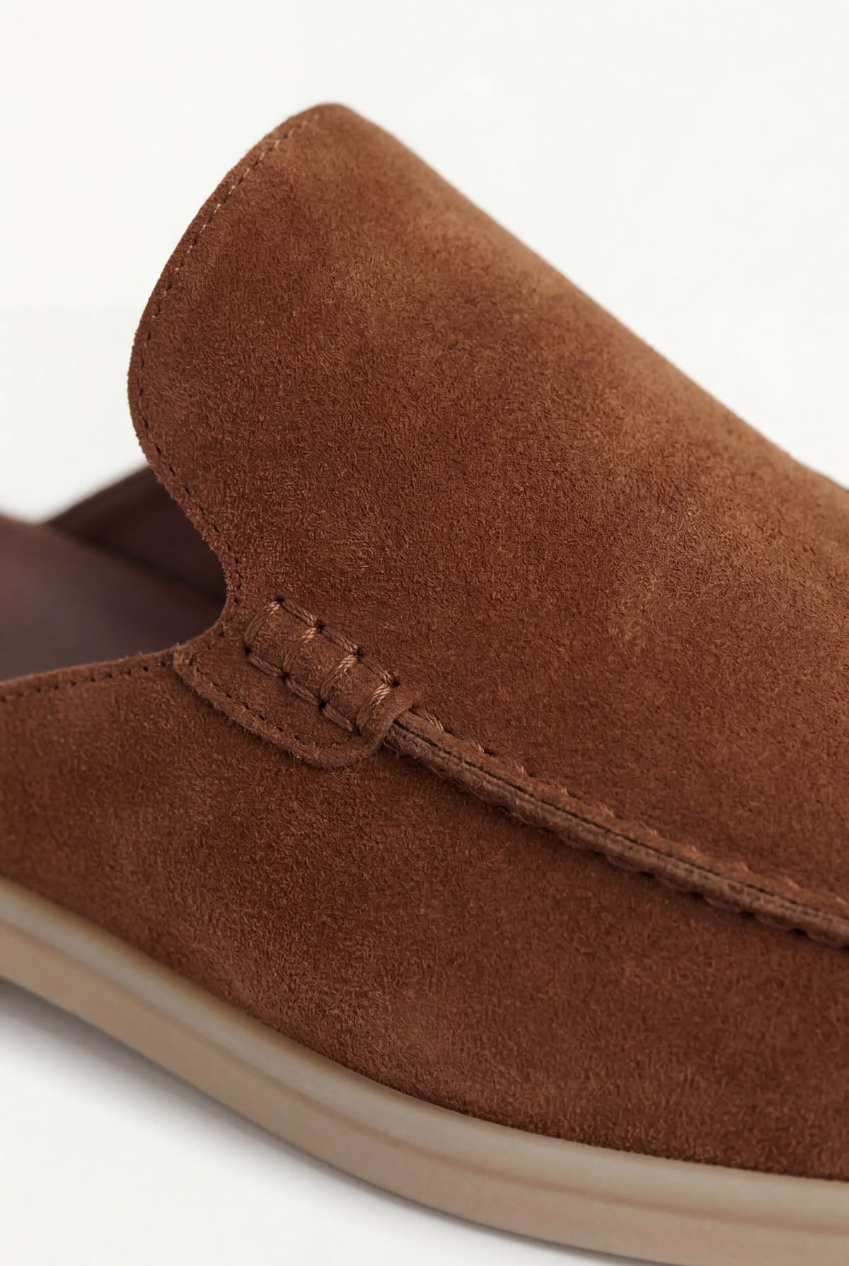 Camel suede loafer
