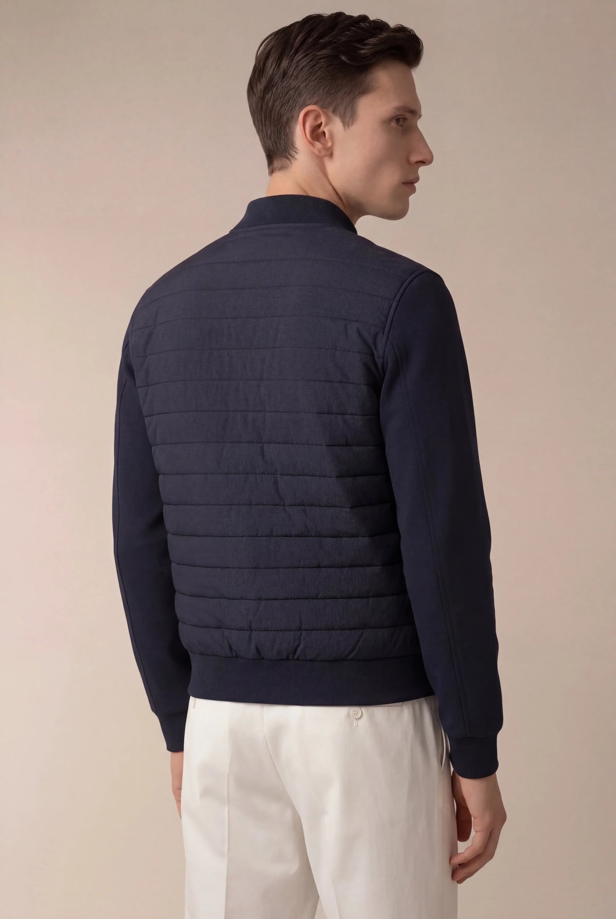 Navy blue urban quilted jacket