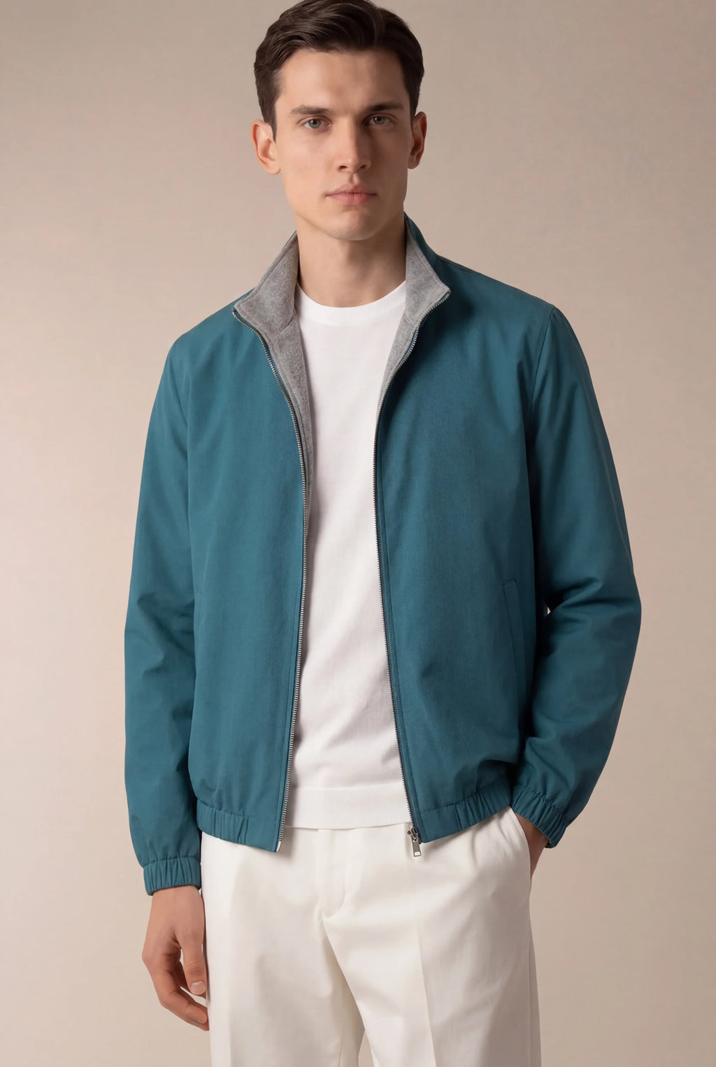 Teal technical jacket