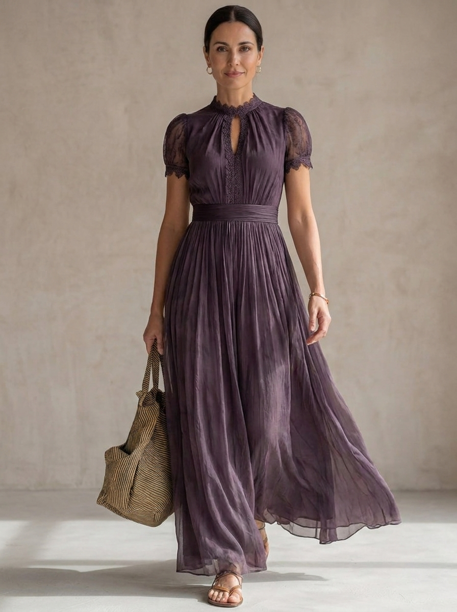 Marina | Abito Lungo In Chiffon