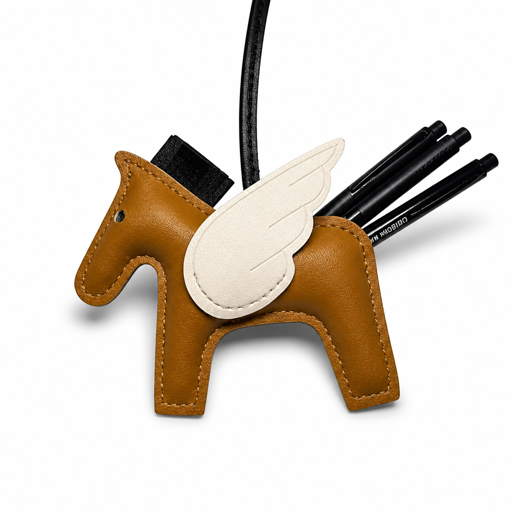 LEATHER WINGED HORSE CHARM
