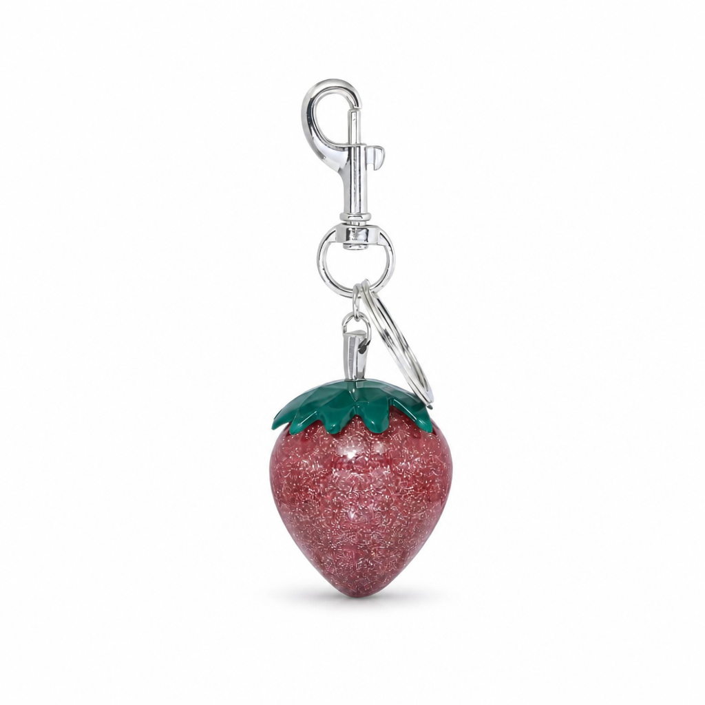 SILVER STRAWBERRY CHARM