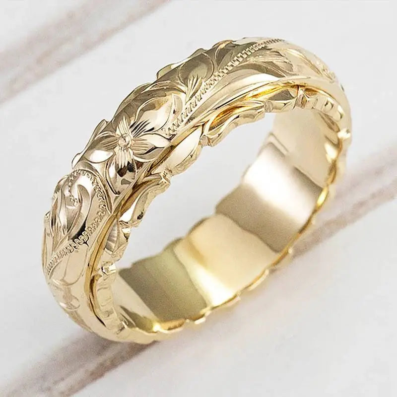 Antonia - “Antique Flower” Gold Ring