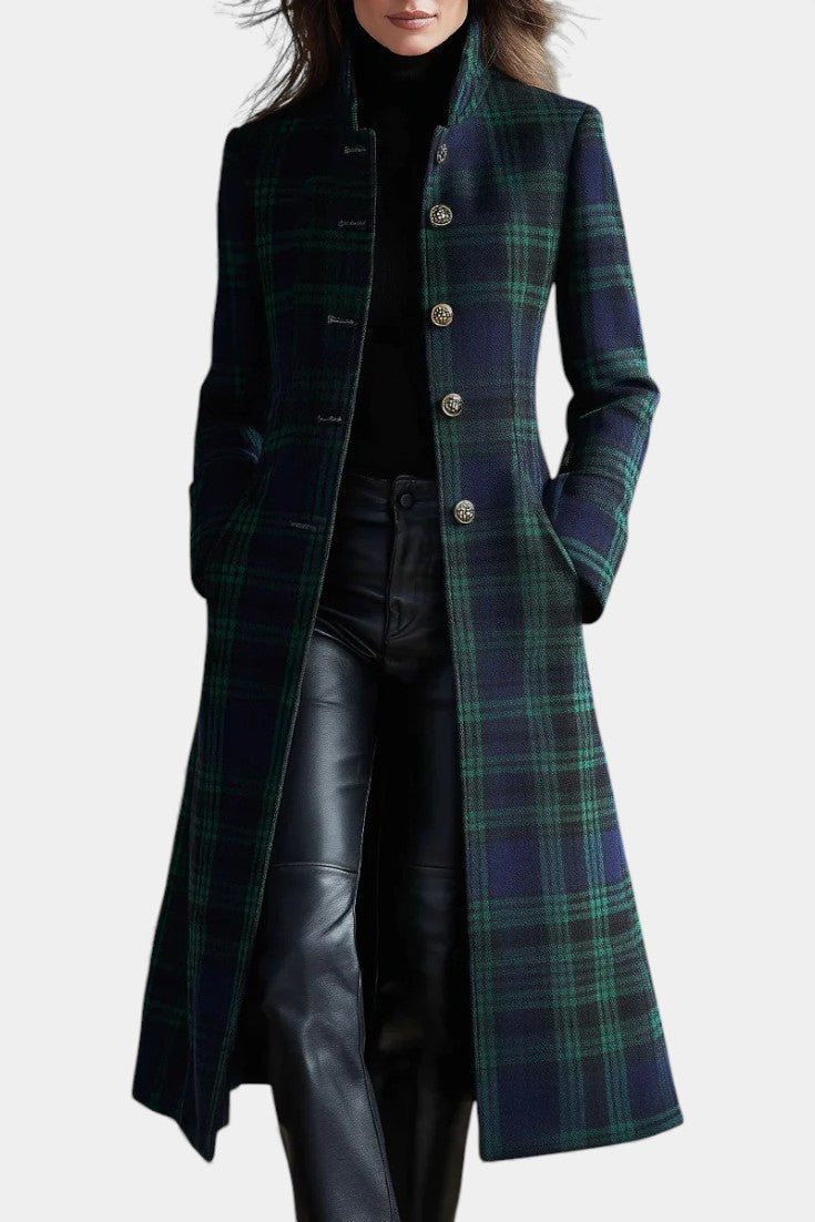 Agnese | Cappotto Midi a Quadri Elegante