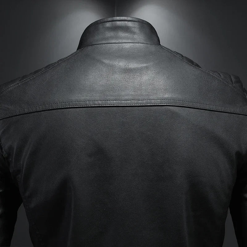 Alberto | High-Neck Leather Jacket
